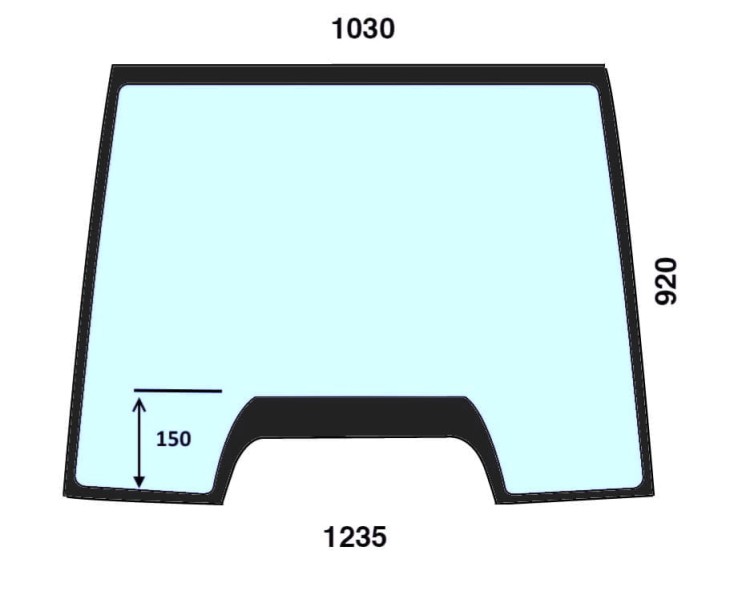 Szyba przednia do ciągnika Case, New Holland, Steyr - 134671067