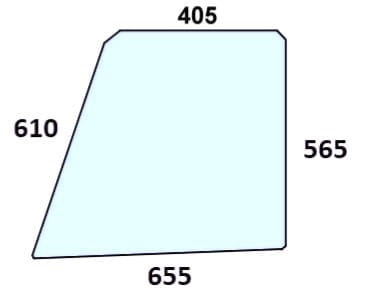 Szyba drzwi górna do ciągnika Case, Steyr - 134771737