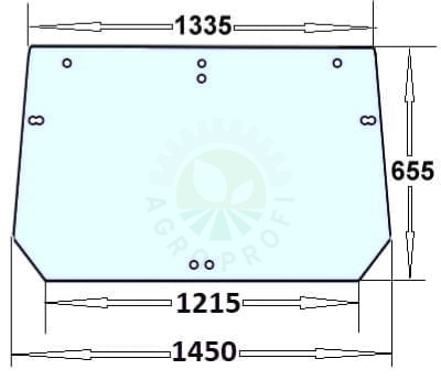 Szyba tylna do ciągnika Case, New Holland, Steyr - 134671091, 134671092, 47110841, 47110841, 134671061, 134671062