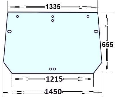 Szyba tylna do ciągnika Case, New Holland, Steyr - 134671091, 134671092, 47110841, 47110841, 134671061, 134671062