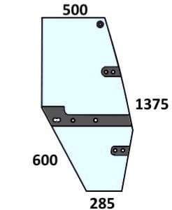 szyba drzwi prawe do ciągnika Steyr - 134221003