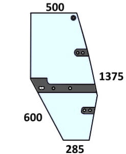 szyba drzwi prawe do ciągnika Steyr - 134221003