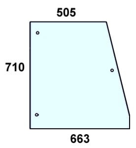 szyba boczna przednia prawa do ciągnika Steyr - 134371113
