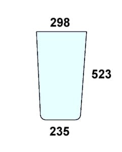 szyba przednia dolna lewa do ciągnika Case - 3233036R2