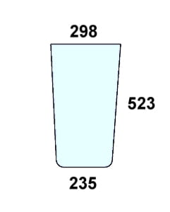 szyba przednia dolna lewa do ciągnika Case - 3233036R2