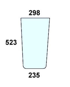 szyba przednia dolna prawa do ciągnika Case - 3233037R2