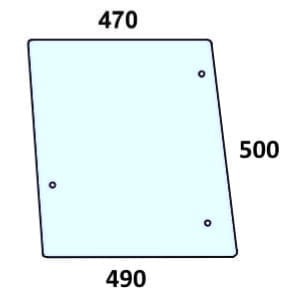 Szyba boczna do ciągnika Case, Steyr - 134703168