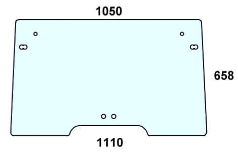 Szyba przednia do ciągnika Case, Steyr - 134571605, 134571600
