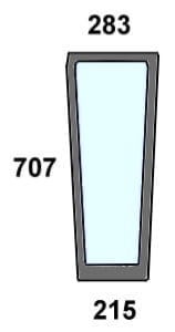 Szyba przednia dolna prawa do ciągnika Case, Steyr - 134571603