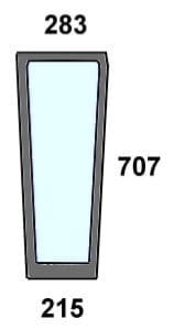 Szyba przednia dolna lewa do ciągnika Case, Steyr - 134571604