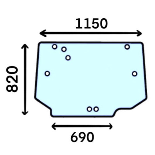 Szyba tylna do ciągnika Massey Ferguson 4707, 4708, 5709, 5710, 5711, 6711, 6713 - 4382797M3