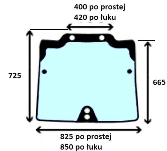 Szyba przednia do ciągnika Case, New Holland, Steyr - 47127547