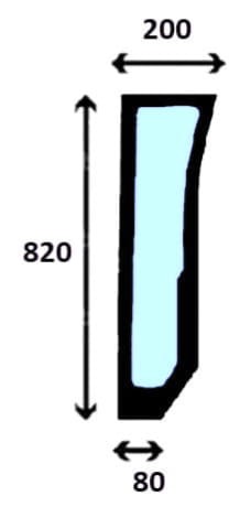 Szyba przednia dolna lewa do ciągnika Case, New Holland, Steyr - 44911827