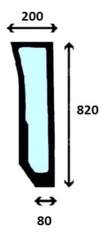 Szyba przednia dolna prawa do ciągnika Case, New Holland, Steyr - 44911826