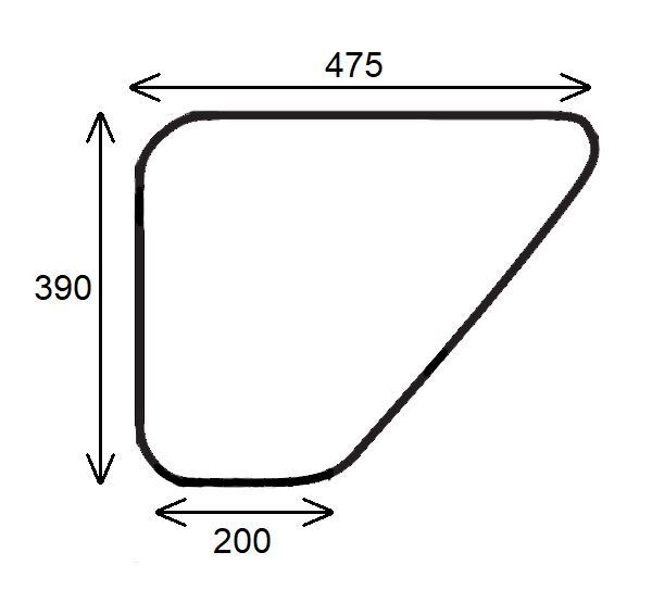 Szyba drzwi dolna lewa, prawa do ciągnika Belarus MTZ-82 (046)