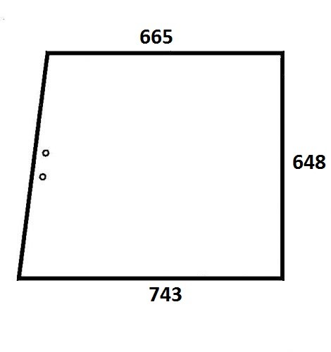 Szyba boczna prawa do ciągnika Massey Ferguson 3380125M2 (882)