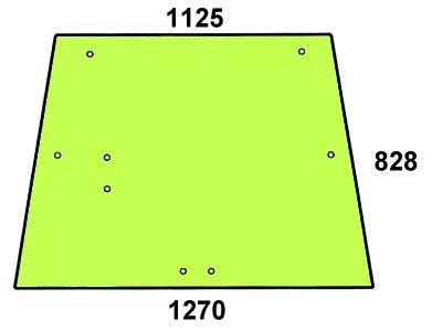 szyba  tylna do ciągnika John Deere L57978, AL70847