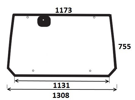 Szyba tylna do ciągnika Zetor, Farmtrac 935532