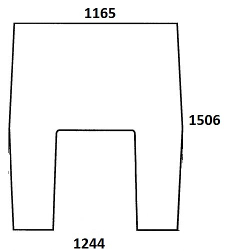 Szyba przednia do ciągnika Massey Ferguson 3052607M1 (881)