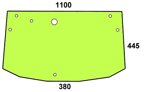 Szyba tylna do ciągnika Fendt - 294812051010