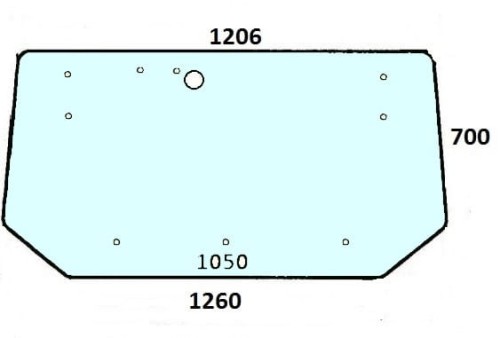 Szyba tylna do ciągnika Zetor Proxima, Forterra, Super - 53369201