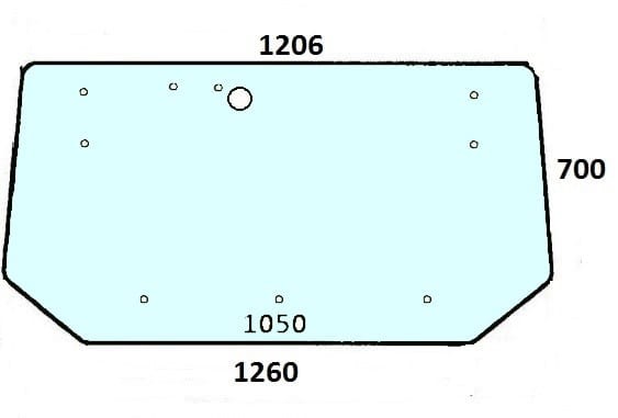 Szyba tylna do ciągnika Zetor Proxima, Forterra, Super - 53369201