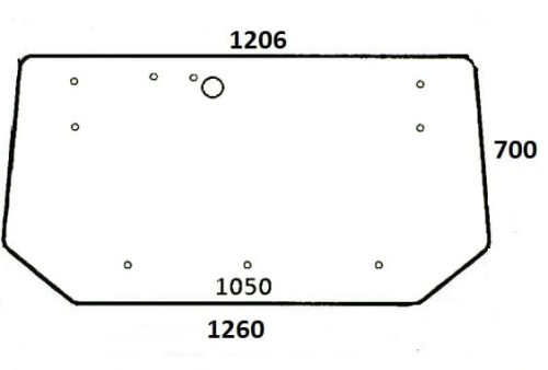 Szyba tylna do ciągnika Zetor Proxima, Forterra, Super - 53369201