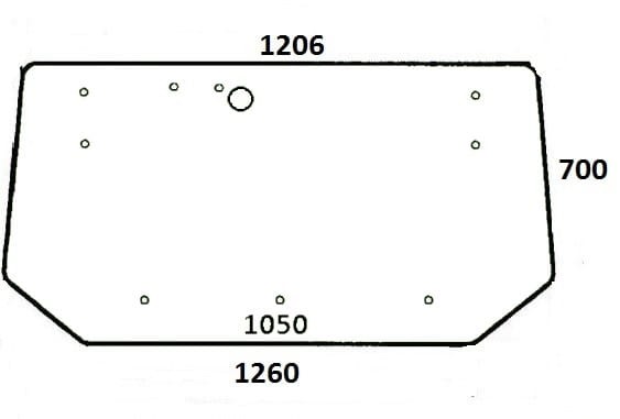 Szyba tylna do ciągnika Zetor Proxima, Forterra, Super - 53369201