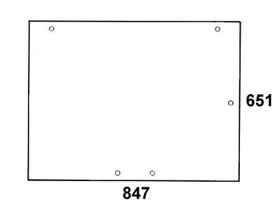 szyba tylna do ciągnika Case - 182027A2, 3233046R1