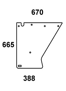Szyba drzwi dolna do ciągnika Fendt - 205810030011
