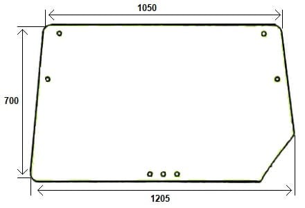 Szyba tylna do ciągnika Deutz-Fahr 04352383