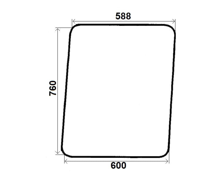 Szyba drzwi góra lewa, prawa do ciągnika Belarus MTZ-82 (048)