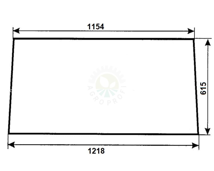 Szyba tylna do ciągnika Massey Ferguson 3042339M2 (887)