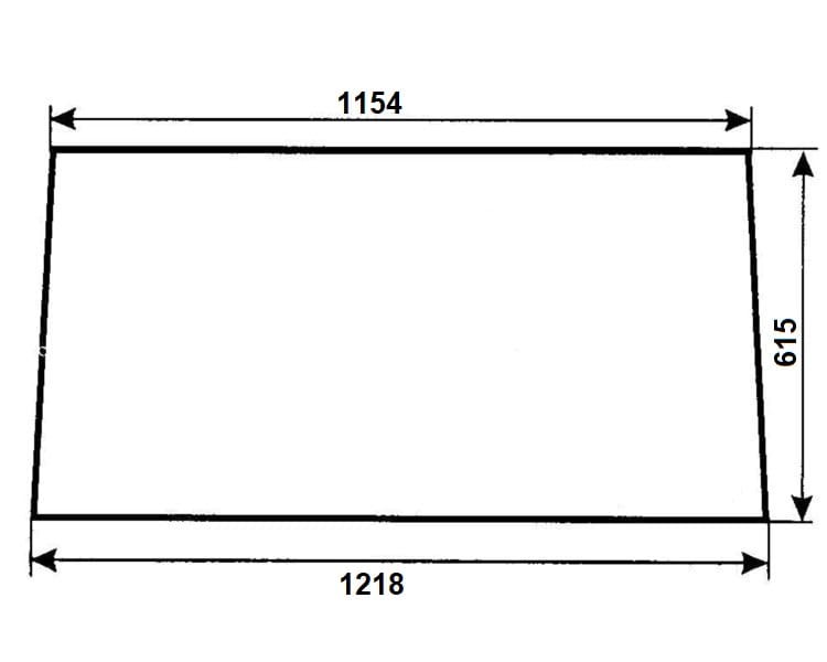Szyba tylna do ciągnika Massey Ferguson 3042339M2 (887)