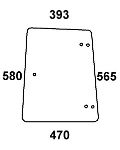 Szyba boczna do ciągnika Fendt 260P, 270P, 280P - 247811040010