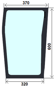Szyba przednia dolna prawa do ciagnika Massey Ferguson, Valtra - 3902150M1