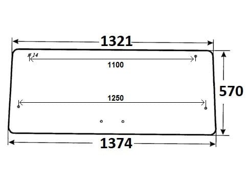 Szyba tylna Zetor 70117969 (357)