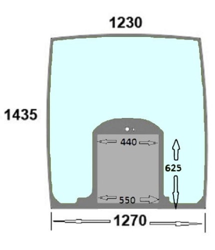 Szyba przednia do ciągnika Fendt G931812041010