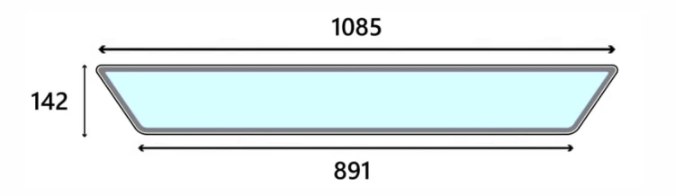 Szyba tylna dolna do ciągnika Deutz, Lamborghini, Same - 0.020.5748.0