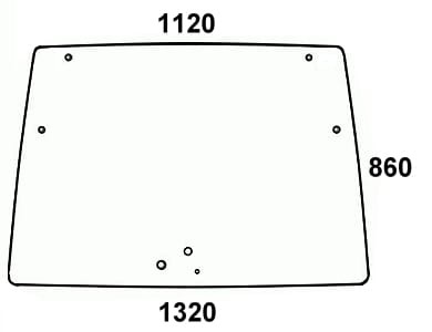 Szyba przednia do ciągnika Deutz-Fahr, Lamborghini, Same, Hurlimann 04418946