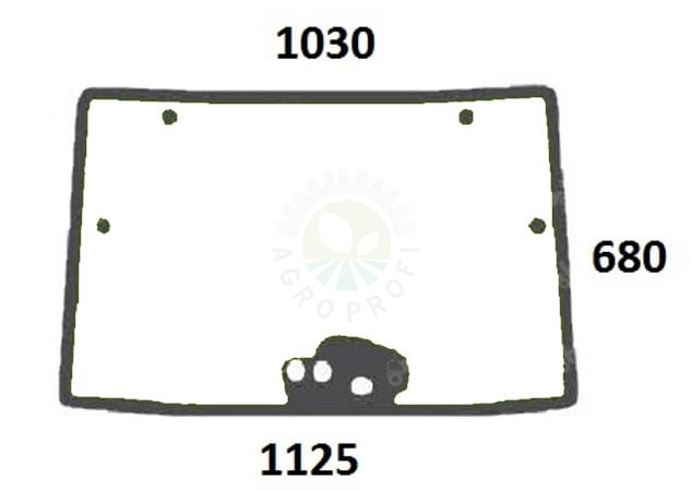 Szyba przednia  do ciągnika Deutz-Fahr, Lamborghini, Same, Hurlimann - 00150354010
