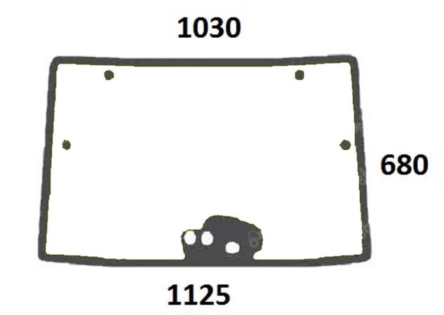 Szyba przednia  do ciągnika Deutz-Fahr, Lamborghini, Same, Hurlimann - 00150354010
