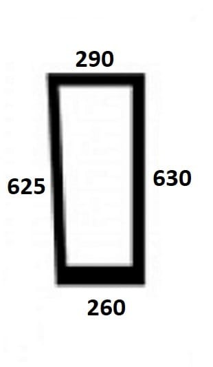 Szyba przednia dolna prawa do ciągnika Deutz-Fahr, Lamborghini, Same, Hurlimann - 00150339010   0011560210