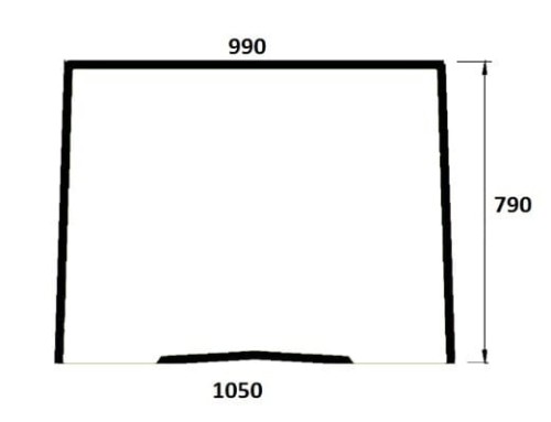 Szyba przednia do ciągnika Deutz-Fahr, Same, Lamborghini, Hurlimann - 000903000
