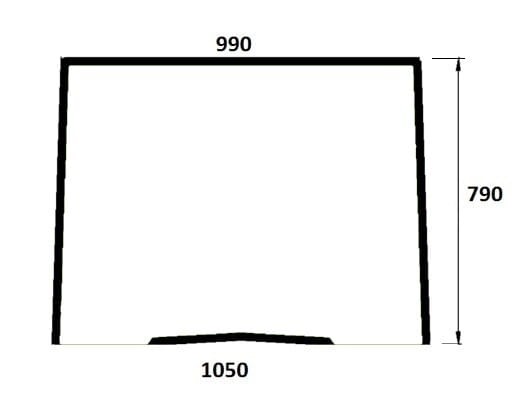 Szyba przednia do ciągnika Deutz-Fahr, Same, Lamborghini, Hurlimann - 000903000