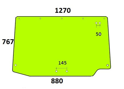 Szyba tylna do ciągnika Deutz-Fahr, Same, Lamborghini, Hurlimann -00077338010