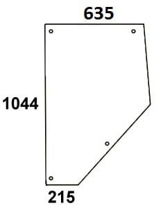 Szyba drzwi tylna do ciągnika Massey Ferguson, Landini - 3389398M2