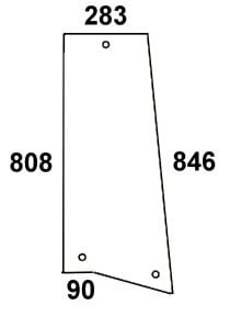 Szyba boczna do ciągnika Massey Ferguson, Landini - 3389393M2