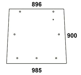 Szyba tylna do ciągnika Massey Ferguson, Landini - 3389902M3