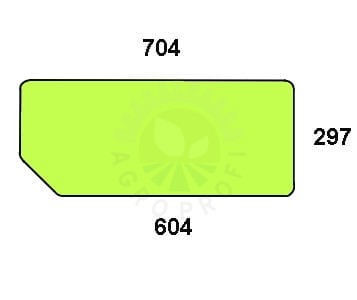 Szyba tylna dolna do ciągnika Case, Fiat, Ford, New Holland - 82000485
